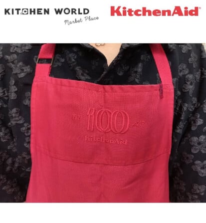 ผ้ากันเปื้อนทวิลคอตตอน 100% KITCHENAID AP009514WPKA สีแดง_2